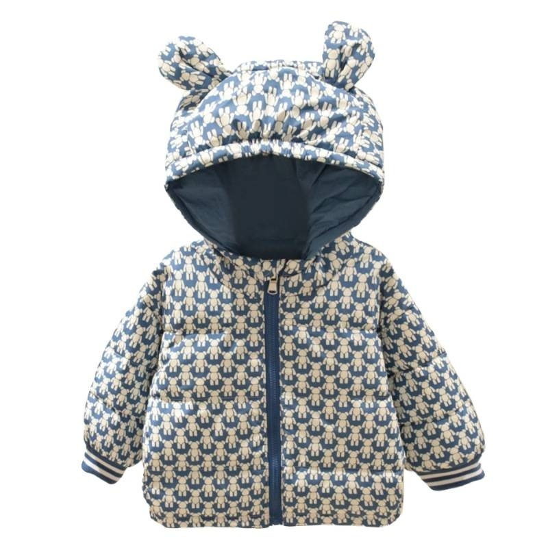 パーカー 男の子と女の子用の子供用ダウンジャケット冬のホワイトダックダウン暖かいジャケットベビースタイルのフード付き服子供用冬服トレンド