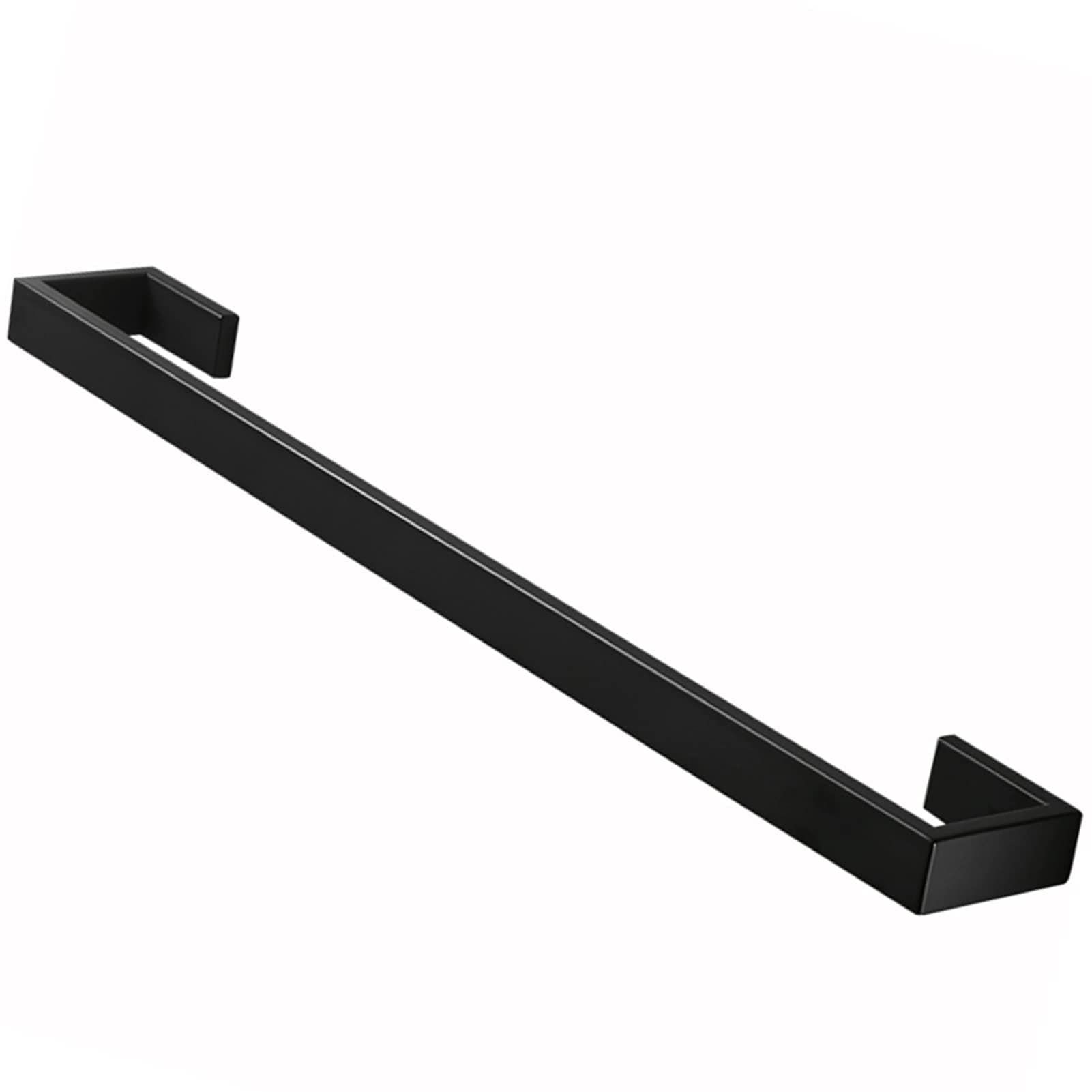 マットブラックバスルームタオルバー 40cm 50cm 60cm 70cm 80cm シングルタオルラック バスルームタオルホルダー タオルハンガー バスルーム用 ステンレススチール 壁掛け-80cm