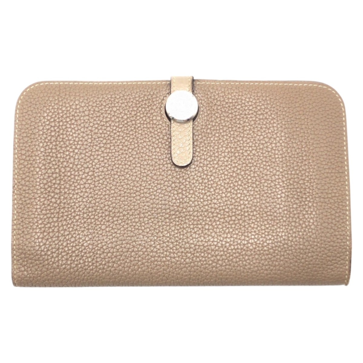 美品 ドゴンGM ブラウン エトゥープ トゴ 長財布 ロングウォレット 男女兼用 U刻印 502304