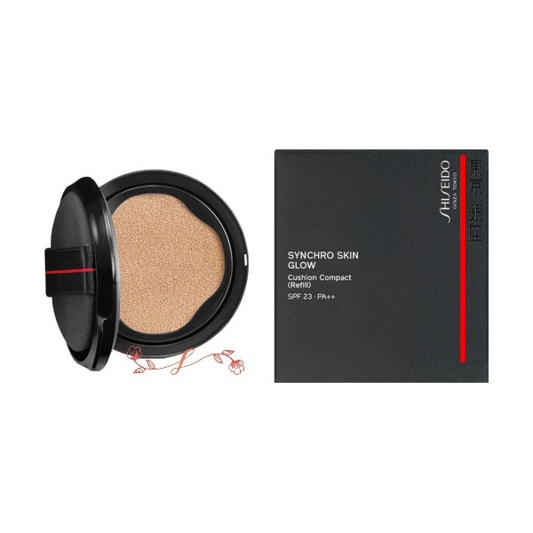 資　生　堂　メーキャップ シンクロスキン　グロー　クッションコンパクト　13g／SPF23PA++／クッションファンデーション（レフィル／パフ付）正規品