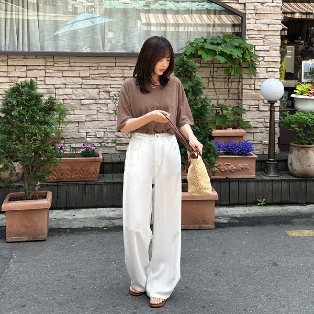 [EVELET BY JSTYLE] イーブレットベヒリンワイドピンタックリョーセルパンツバイレングス Jスタイル 5,511円