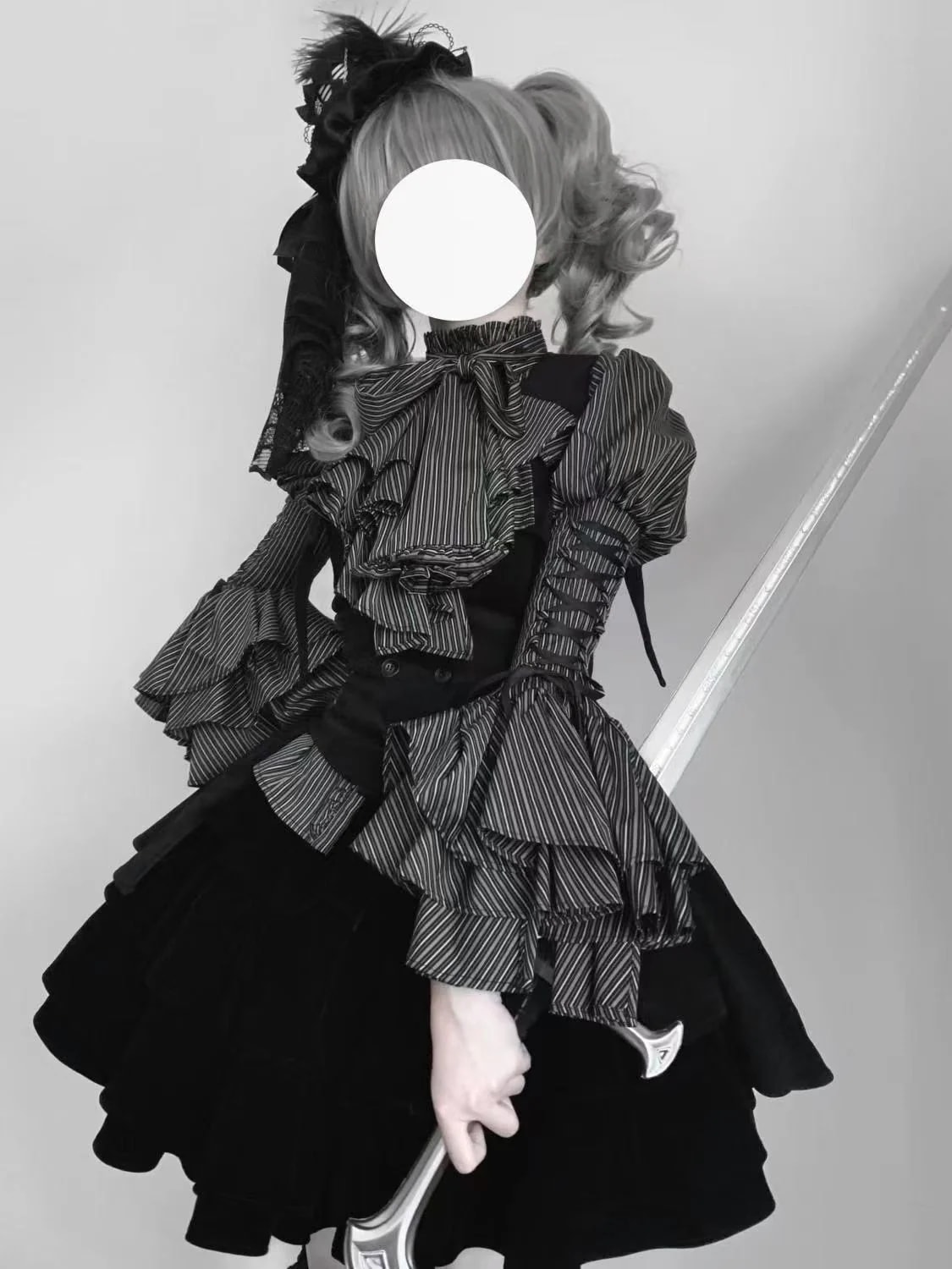 フレンチ ヴィンテージ ロリータ つなぎ長袖 シャツ ウエストコート パフスカート スリーピース・スーツ コスプレ コスチューム ワンピース