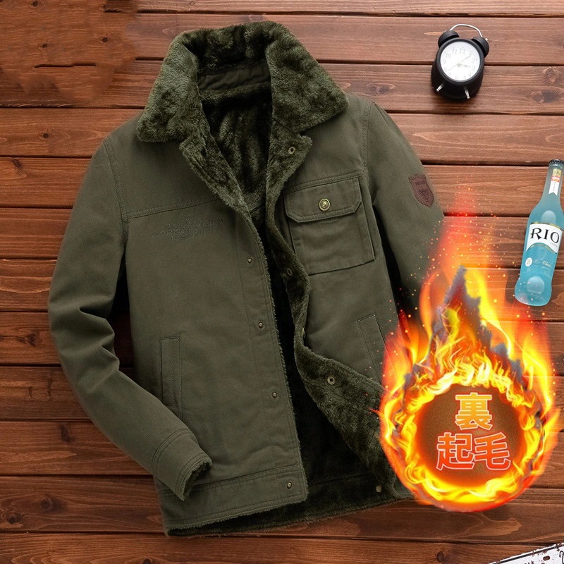 Hot!!!ミリタリージャケット メンズ ジャケット 裏起毛 裏ボア ブルゾン アウター 裏ボアジャケット 立て襟 ミリタリー 厚手 防風 防寒
