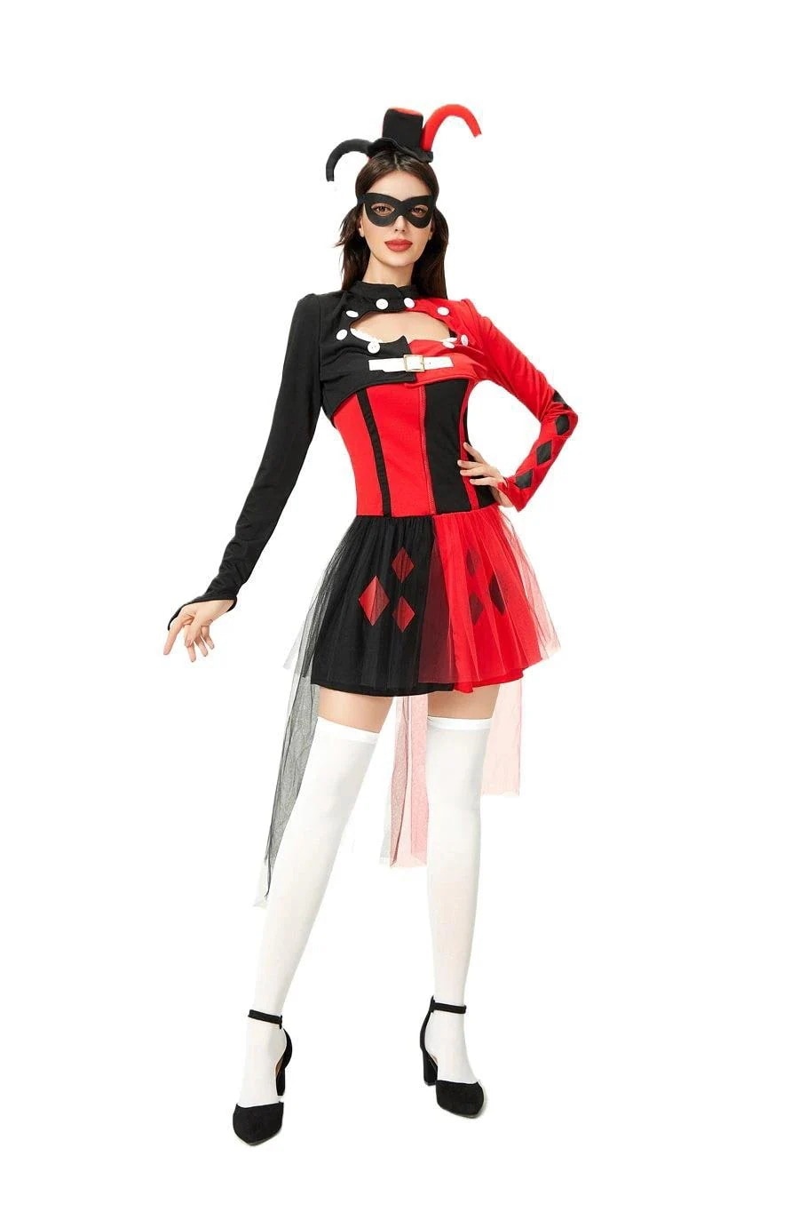 ピエロスーツサーカスコススーツパンクハリー魂を砕くピエロヨーロッパとアメリカのセクシーなガールパフォーマンスコスチューム