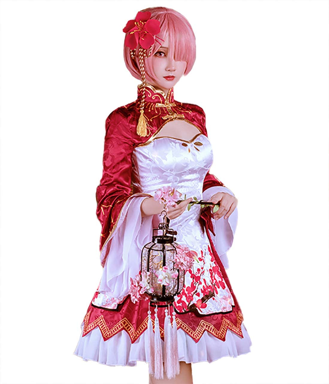 リゼロ レム ラム コスプレ チャイナドレス メイド服 ワンピース チャイナ