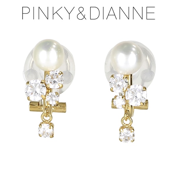 ピンキー&ダイアン ジルコニア パール シルバーイヤリング(2P両耳) イヤリング 女性 シルバー