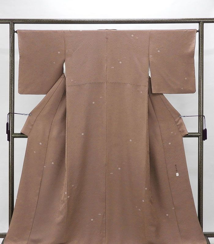 色無地 正絹 加賀友禅 柿本市郎 身丈164.5cm 裄丈65.5cm 色無地 木瓜 良品 リサイクル 着物 結婚式 入学式 卒業式 a4014