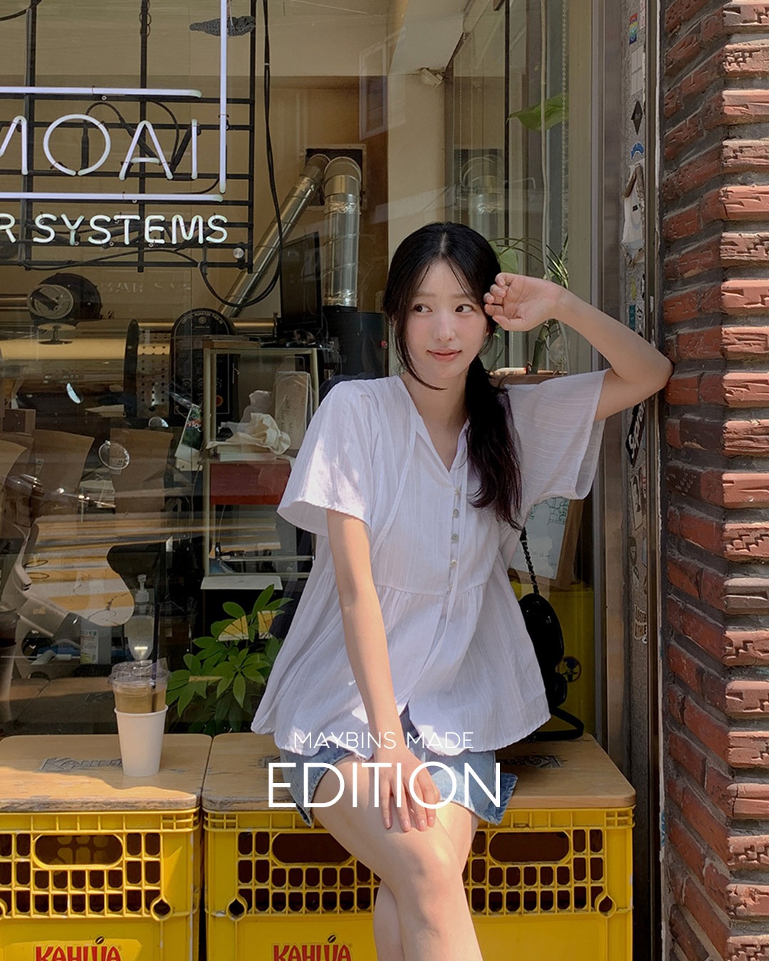 [MADE] ラデューパフ半袖ブラウス韓国ファッション レディース