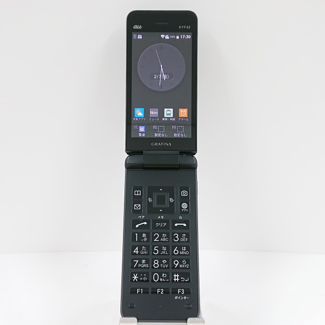 GRATINA KYF42 au ブラック 送料無料 本体 c09911 【中古】