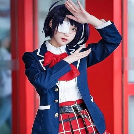 中二病でも恋がしたい！小鳥遊 六花(たかなし りっか) コスプレ衣装 ウィッグ付き 演出服 舞台装