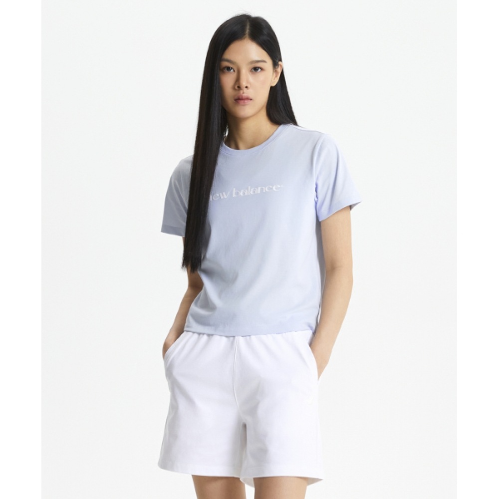 NEW BALANCE エッセンシャル ベーシック 半袖Tシャツ (ライトブルー) NBNEF2W022