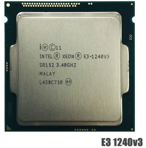 2個セット Intel Xeon E3-1240 v3 SR152 4C 3.4GHz 8MB 80W LGA1150CPU