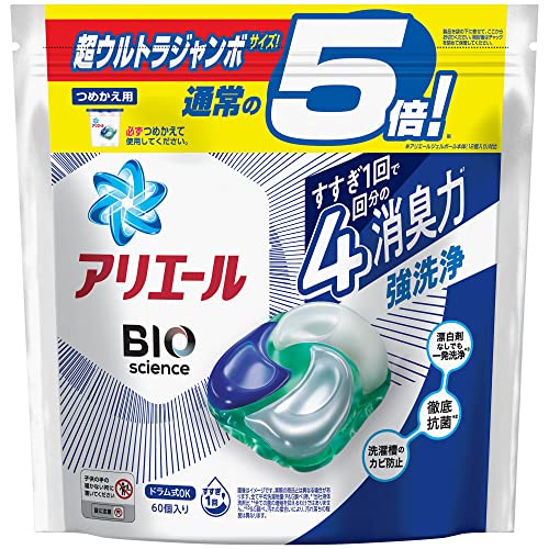 サイズ：60個 (x 1) アリエール ジェルボール4D 洗濯洗剤 詰め替え 60個