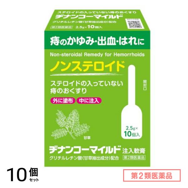 第２類医薬品 ヂナンコーマイルド 注入軟膏 2.5g× 10個入 10個セット