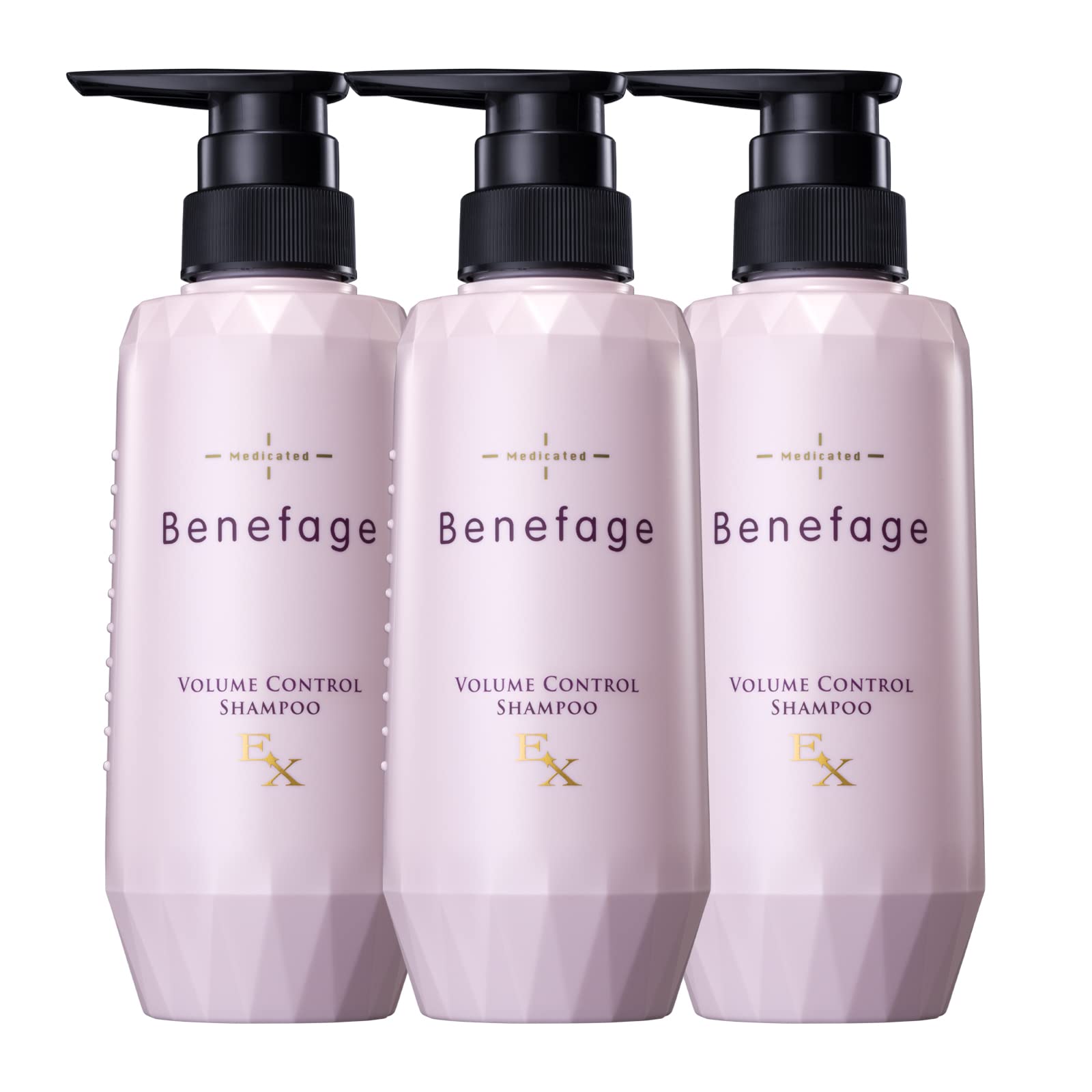 アデランス 医薬部外品 ベネファージュ 薬用 ボリューム コントロール シャンプー EX スカルプシャンプー 370mL 女性用 無添加 ボリュームアップ (シャンプー3本セット)