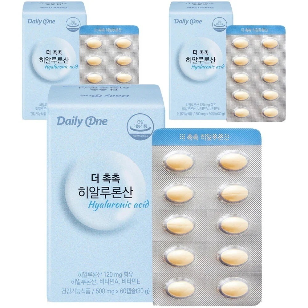 Daily one よりしっとりヒアルロン酸 30gx3ea (60錠x3本)