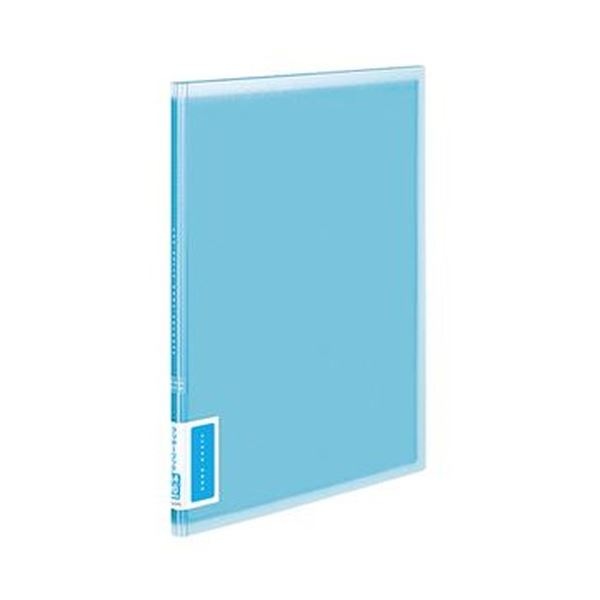 （まとめ）コクヨ クリヤーブック（コロレー）固定式 A4タテ 20ポケット 背幅13mm ブルー ラ-V20B 1セット（6冊）(×5セット)