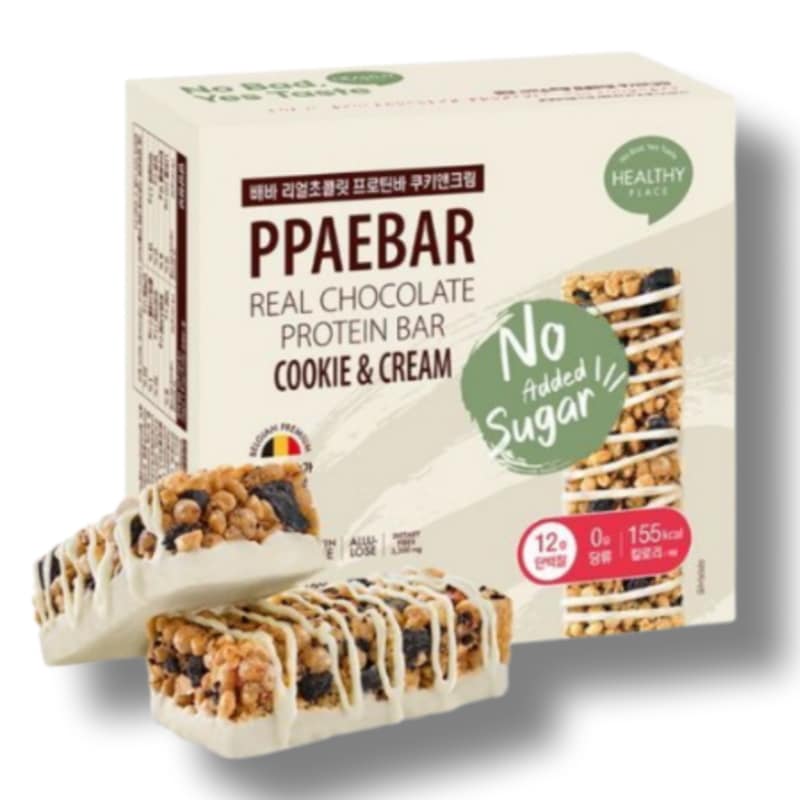 【新味発売】ペバ リアルチョコレート 個包装プロテインバー クッキーアンドクリーム 1BOX(40g×9個入) 韓国人気