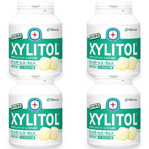 歯科専用 ロッテ キシリトールガム ボトルタイプ 90粒 × 4本セット アップルミント味