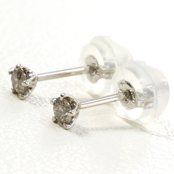 PT900 プラチナ ピアス ダイヤ 0.05 ×2 総重量約0.4g ジュエリー 中古