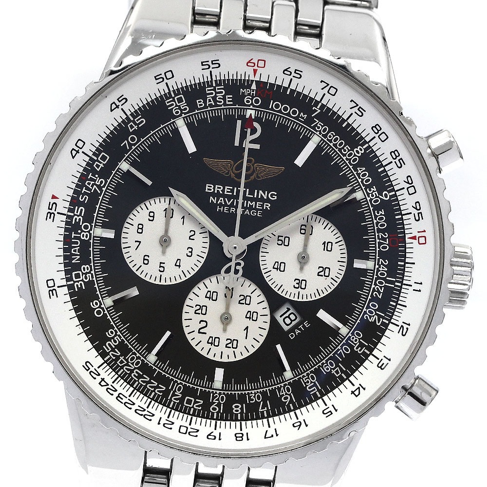 ブライトリング BREITLING A35340 ナビタイマー ヘリテージ デイト クロノグラフ 自動巻き メンズ 良品 _893839【中古】