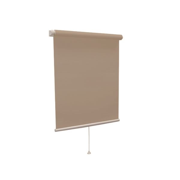 モダン ロールスクリーン (無地ウォッシャブル 180cm×180cm ブラウン) 日本製 巻取りスピード調整機能付き 『ティオリオ』