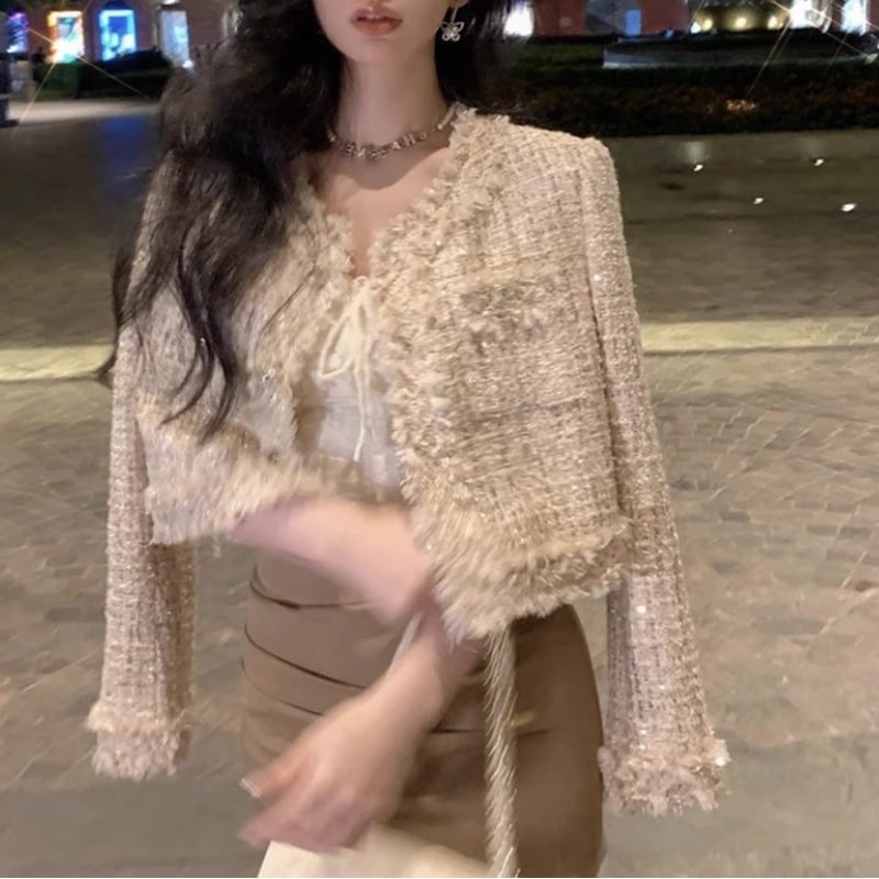 「マイフェアレディ」秋のフランスファッション多用途長袖小フレグランススタイル千金スタイルシャオシャンジャケットレディーストレンド2025