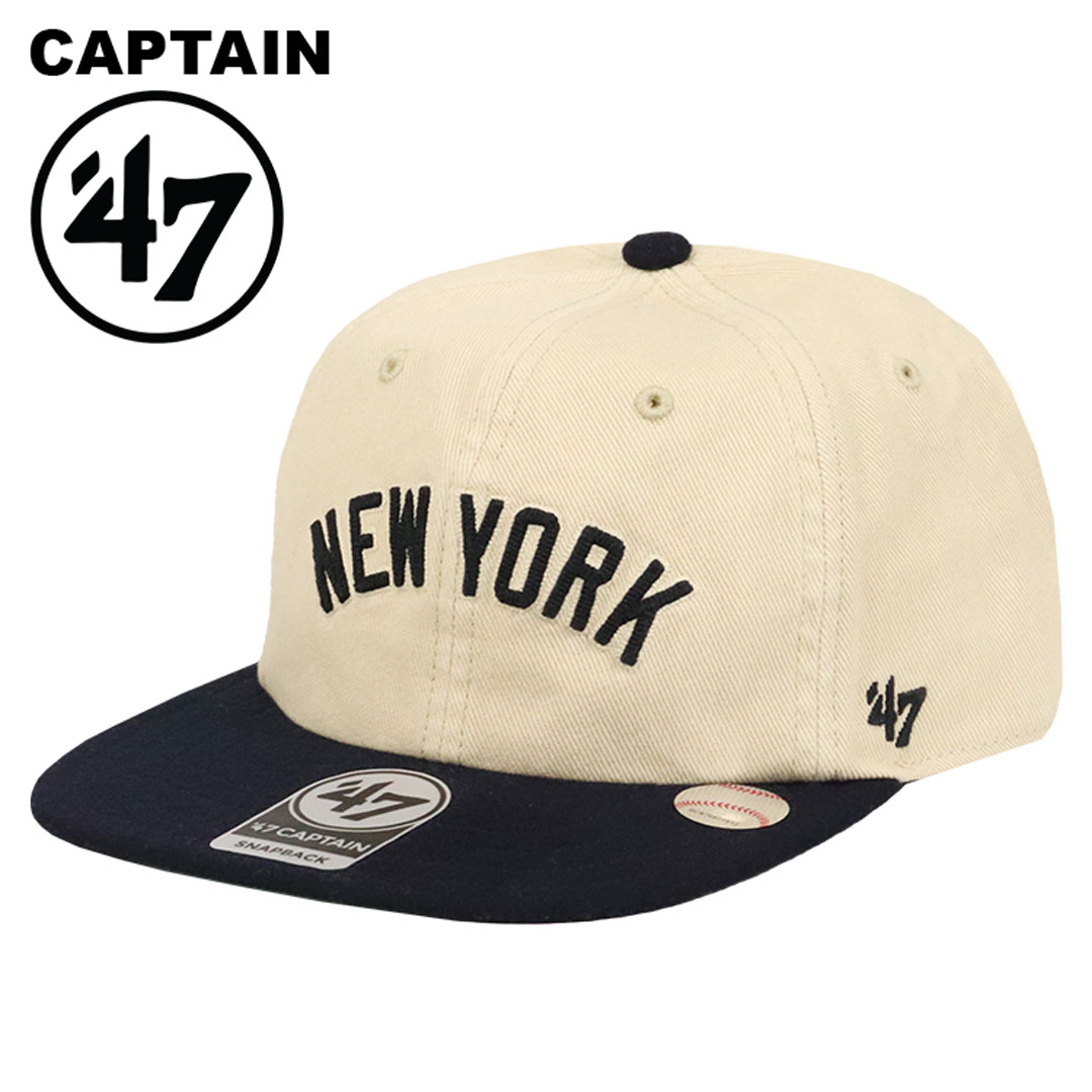 47 キャップ スナップバック ニューヨーク・ヤンキース メンズ レディース 帽子 ロゴ キャプテン メジャーリーグ 男女兼用