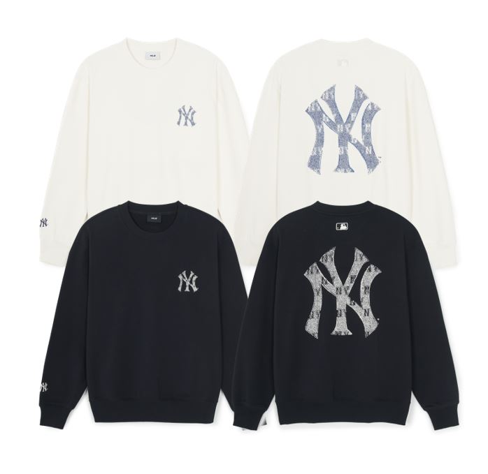 Denim Like Monogram Big Lux Sweatshirt 3AMTM0961-50CRS,3AMTM0961-50BKS