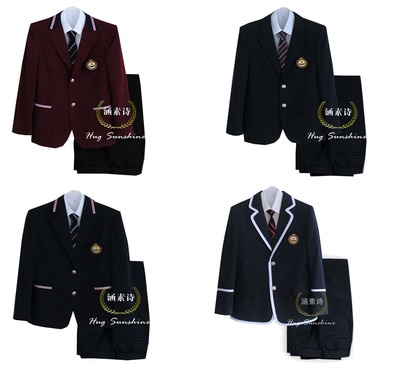 メンズスーツ3点セット学生英倫風クラス服秋冬卒業合唱少年