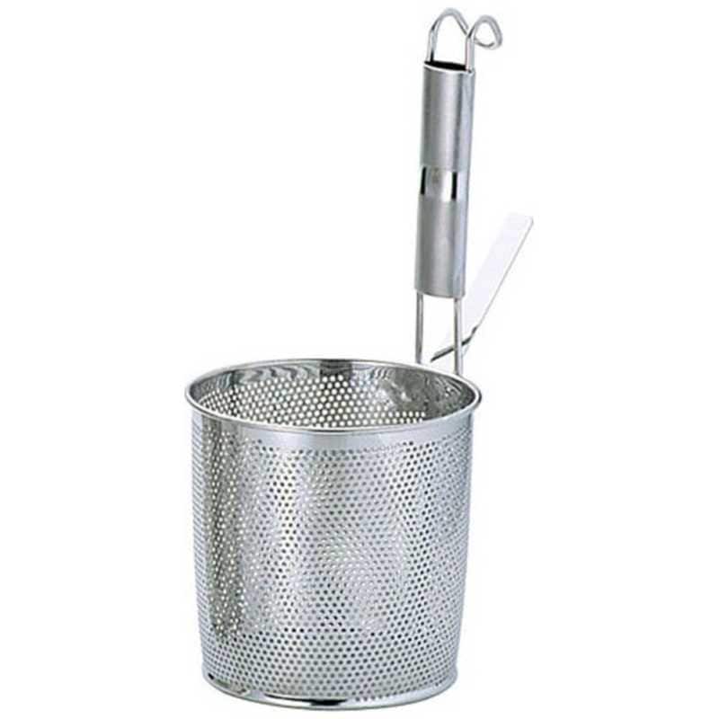 三宝産業　エコクリーンパイプ柄パンチング底平煮ざる M UK18-8 　AEK1802