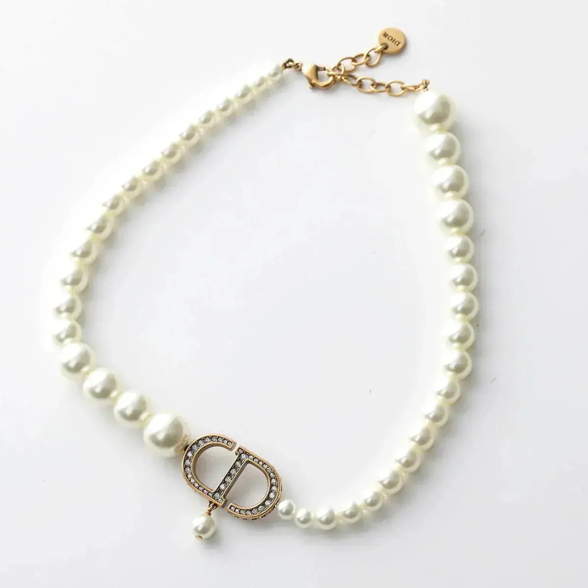 Dior ディオール チョーカー 30 Montaigne モンテーニュ N2987WOMCY レディース パール クリスタル装飾 CDロゴ ネックレス アクセ