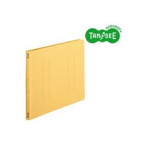 (まとめ)TANOSEE フラットファイル バインダー 2穴 スタンダードカラーA4ヨコ 150枚収容 黄 10冊入10パック