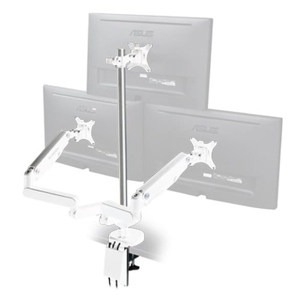 ロングモニターアームGS トリプル/ホワイト BMA-3GS-WH