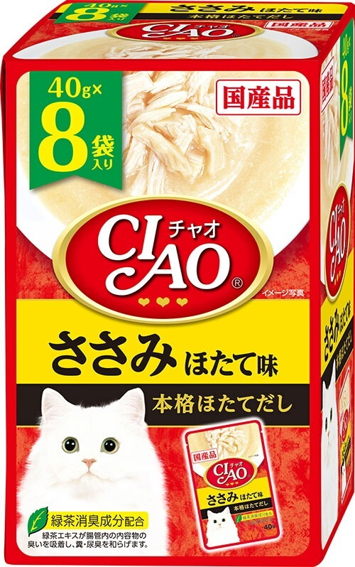 （まとめ買い）いなばペットフード CIAO パウチ ささみ ほたて味 40gx8袋 猫用フード [x6] 5,316円