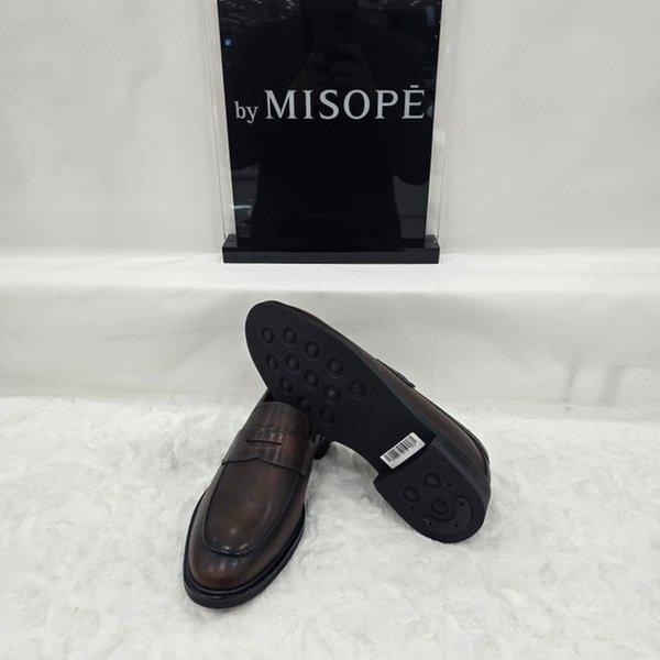 By 男性モダンペニーローファー 122HT239FH003 DBROWN 4 JJ