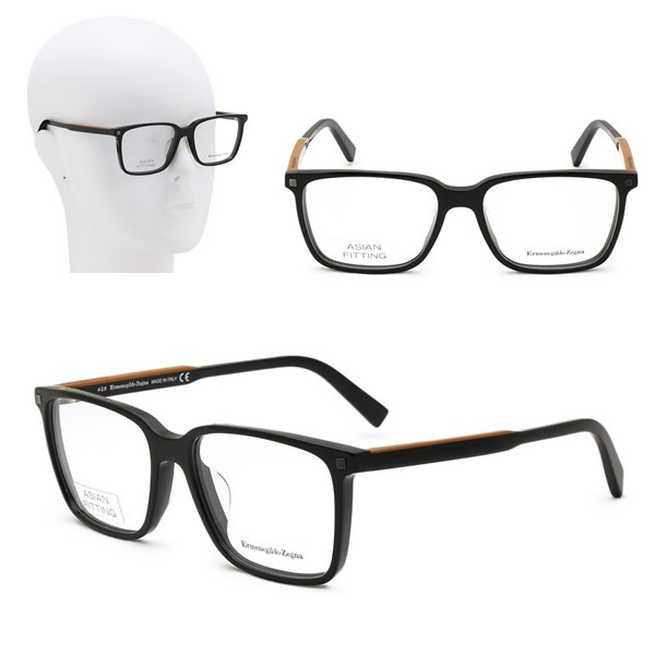 フレームのみ EZ5145-F/V 001 56 ブラック Ermenegildo Zegna メガネ 眼鏡 アジアンフィット