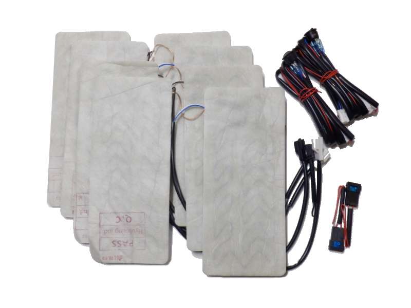 シートヒーター 8枚セット 2席分 汎用 後付けシートカバー専用 温度段階調節可能 スイッチ付