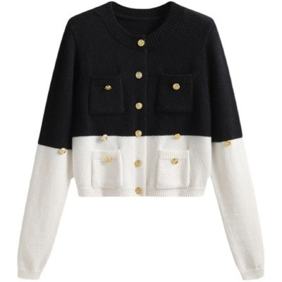 トップス カーディガン ジャケット 長袖 ラウンドネック かわいい 大人可愛い きれいめ シンプル 大人 上品 おしゃれ お洒落 かっこいい 大人女子 こなれ感 クール モード系 エレガント 主役級