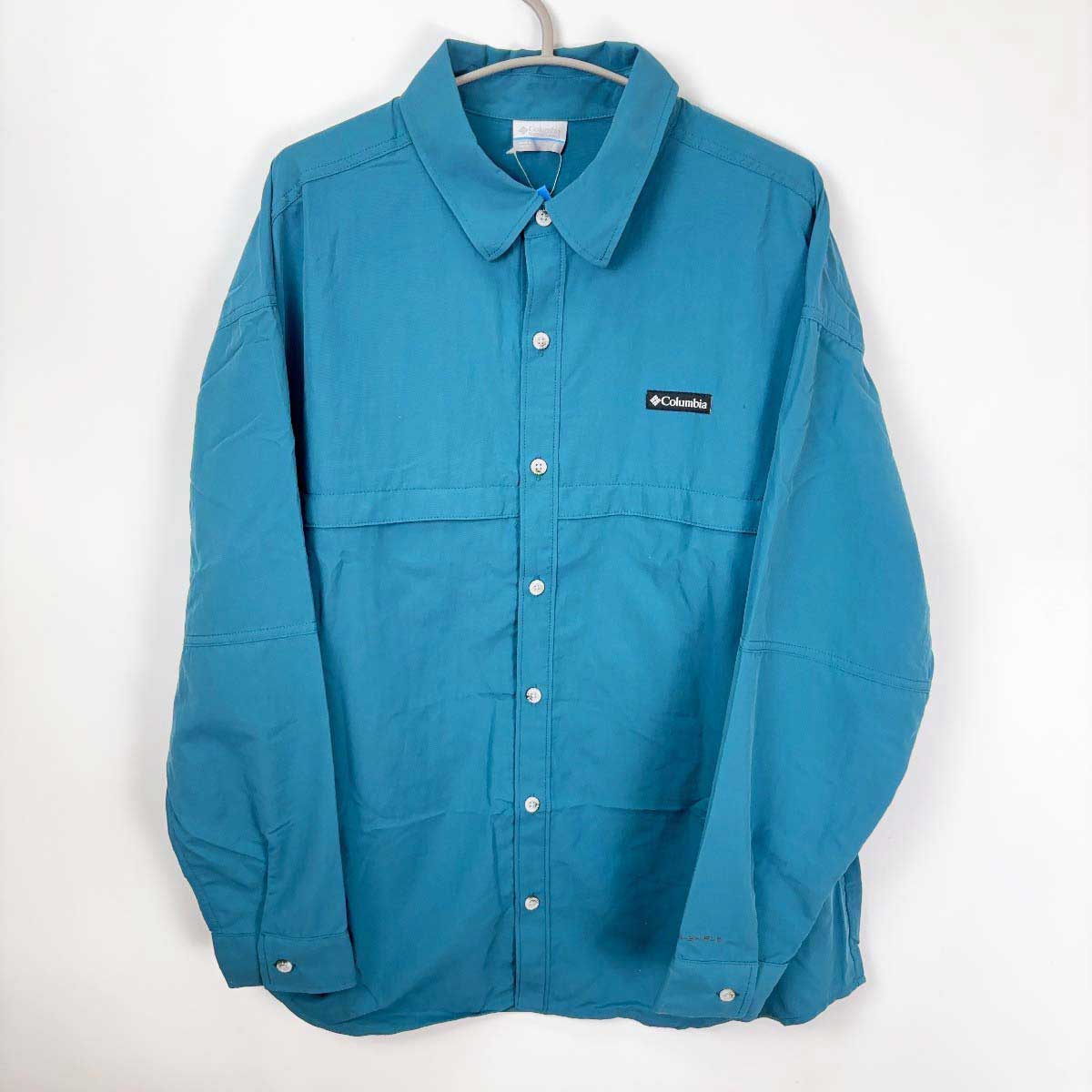 【中古・未使用品】コロンビア トルネードリム ロングスリーブ シャツ ジャケット XL River Blue PM0606 メンズ COLUMBIA