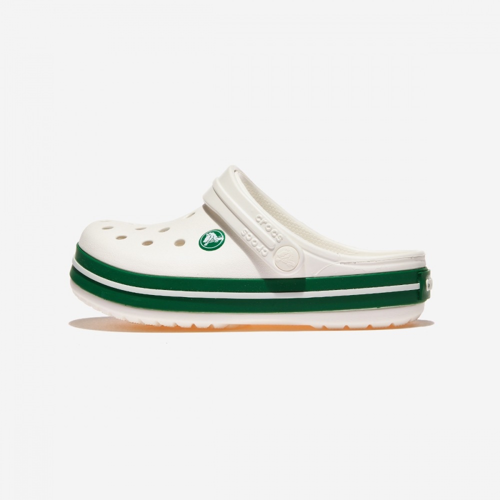 クロックス クラックバンド クロッグ キッズ CRS207006-WHITE/GREEN IVY