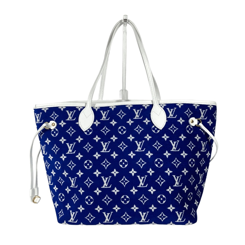 ショルダーバッグ M46620 ネヴァーフル MM モノグラムジャカードベルベット カバン トートバッグ ポーチ付き 肩掛け ベルベット ブルー