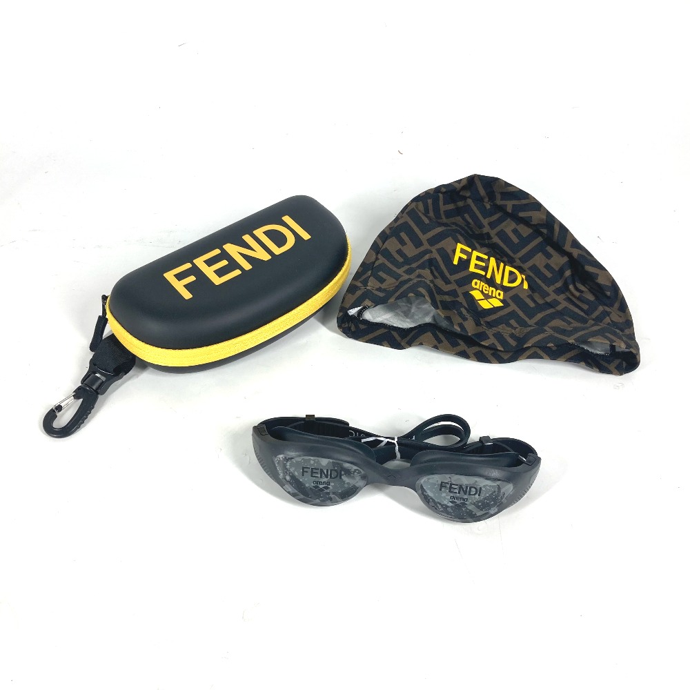 雑貨 FOL525 スイムゴーグル＆キャップ セット 帽子 Arenaコラボ 水泳 スポーツ スイミング ズッカ ロゴ プラスチック ブラック