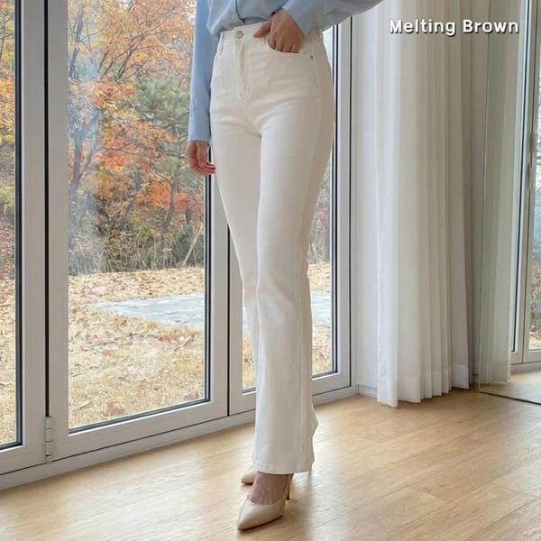 女性起毛ブーツカットパンツ 冬 綿パンツ K14