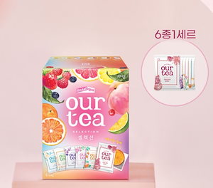 アワーティーセレクション6点セット1個/ レモンアールグレイ/ オレンジグレープフルーツブラックティー/ イチゴピーチルイボスティー/ ベリーサムハーヴェイカースティ/ ピンクリッチカモミールティー/