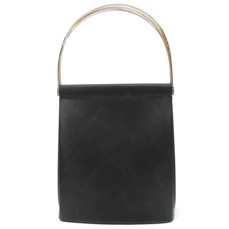 カルティエ Cartier トリニティ ハンドバッグ 黒 レザー 【中古】(68166) 35,750円