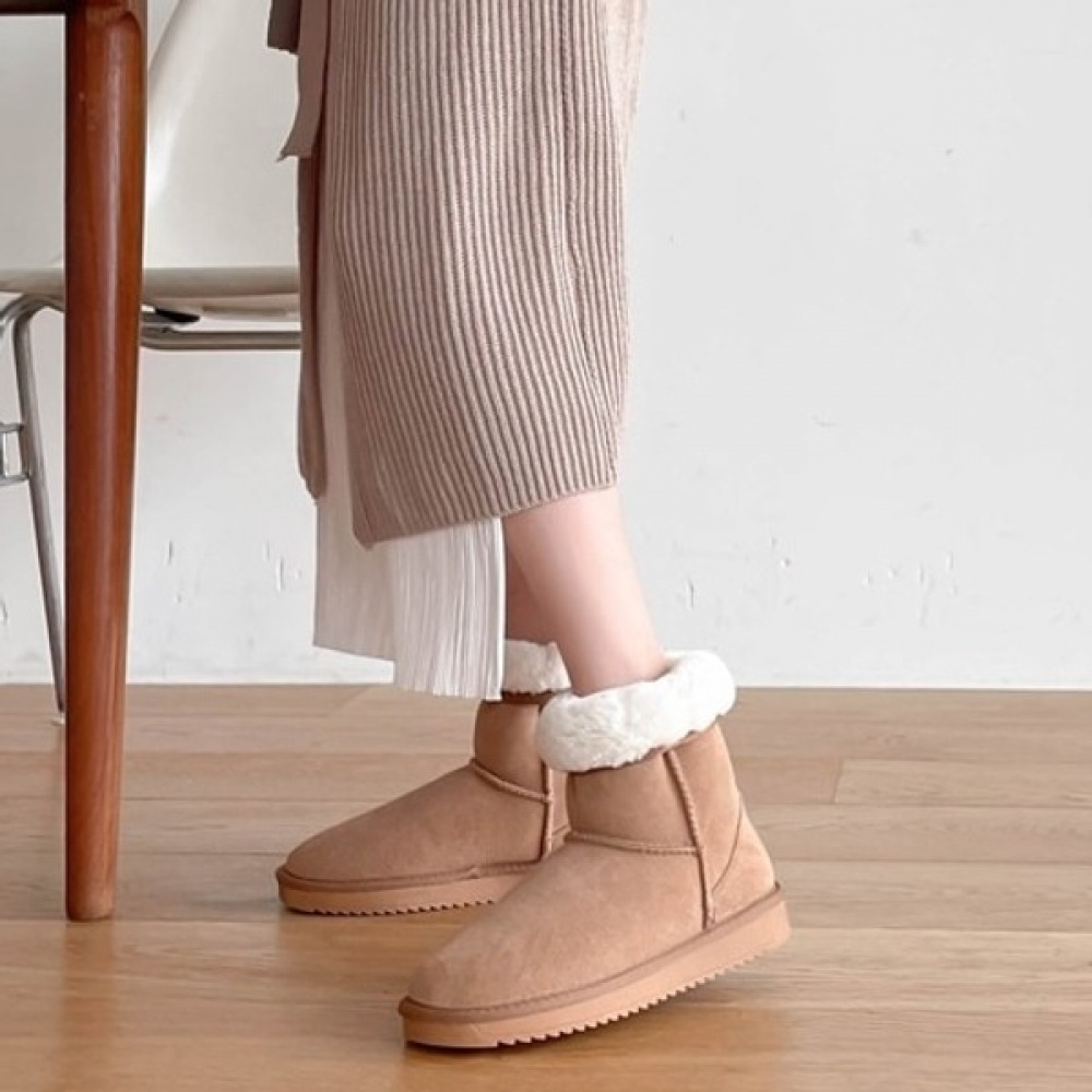 [ニーナズパリ] 牛革ミドルファーブーツ