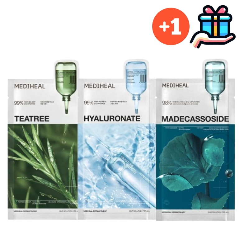 [水分鎮静BEST30枚] 大容量 顔パック ティーツリー ヒアルロン酸 マデソサイド water 30枚+追加贈呈 3枚 計33枚 フェイスパック 韓国コスメ 正規品