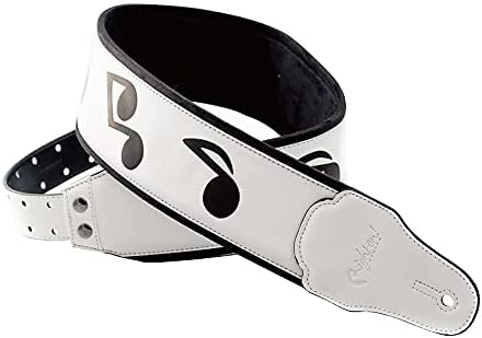 RightOn! STRAPS (ライトオン ストラップス) ベースギターストラップ 幅 8cm長さ 98~153cm LEGEND SRV WHITE