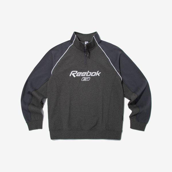 プレミア ハーフジップ スウェットシャツ - チャコール RETS5FM23G2_s